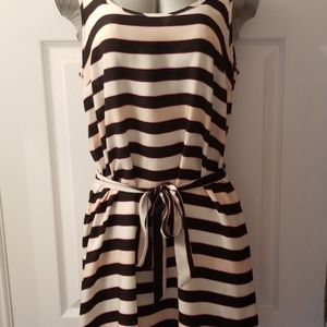 Divided Dresses - Striped, Black and Beige Mini Dress (NWT) Divided Dresses - Striped, Black and Beige Mini Dress (NWT)